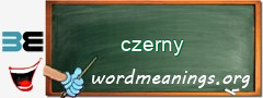 WordMeaning blackboard for czerny